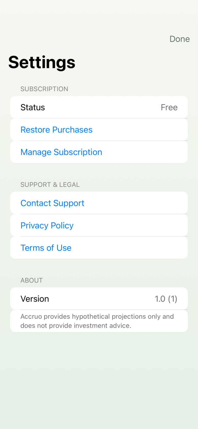 Accruo preview screen 2