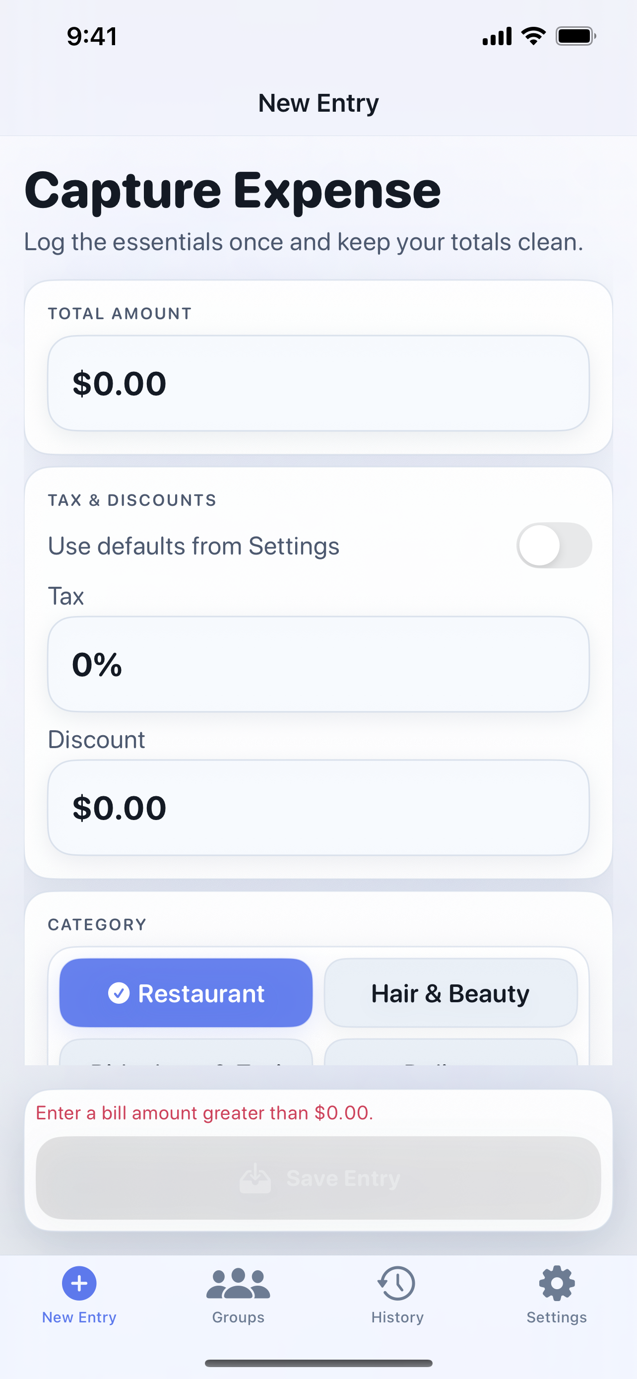 Obliged preview screen 1